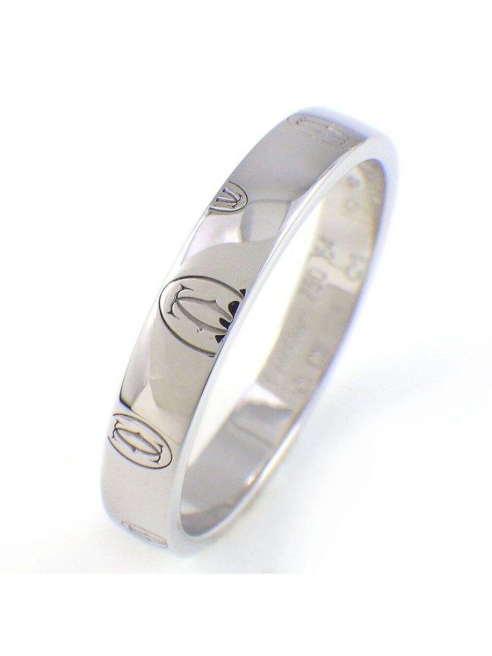 Cartier Ring Happy Birthday SM 2C Logo 18k White Gold